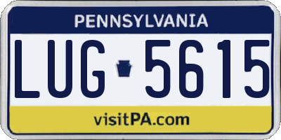 PA license plate LUG5615