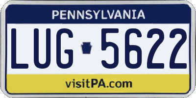 PA license plate LUG5622