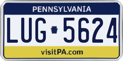 PA license plate LUG5624