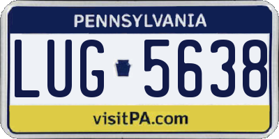 PA license plate LUG5638