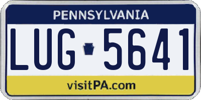 PA license plate LUG5641