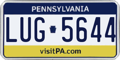 PA license plate LUG5644