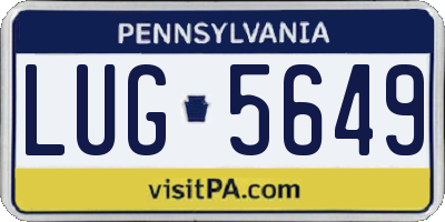 PA license plate LUG5649