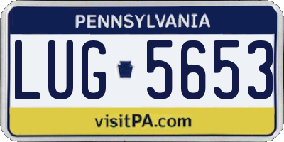 PA license plate LUG5653