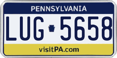 PA license plate LUG5658
