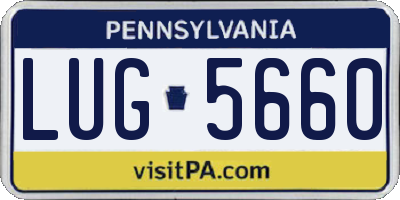 PA license plate LUG5660