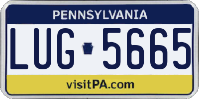 PA license plate LUG5665