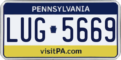 PA license plate LUG5669