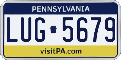 PA license plate LUG5679