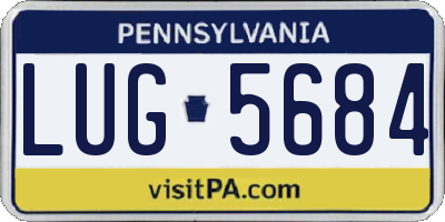 PA license plate LUG5684