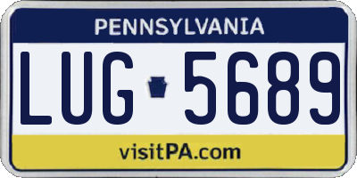 PA license plate LUG5689