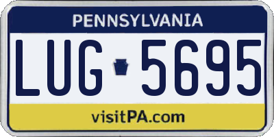 PA license plate LUG5695