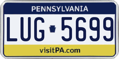PA license plate LUG5699