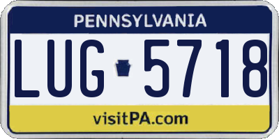 PA license plate LUG5718