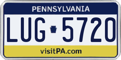 PA license plate LUG5720