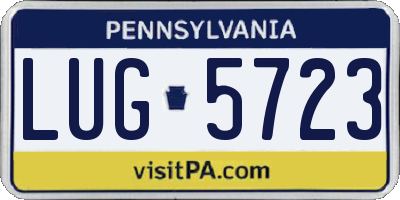 PA license plate LUG5723
