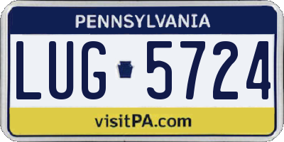 PA license plate LUG5724