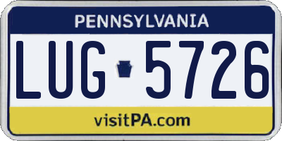 PA license plate LUG5726