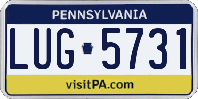 PA license plate LUG5731