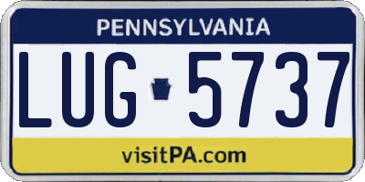 PA license plate LUG5737
