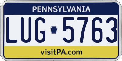PA license plate LUG5763