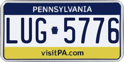 PA license plate LUG5776