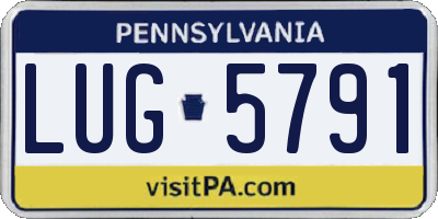 PA license plate LUG5791