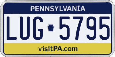 PA license plate LUG5795