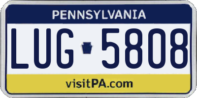 PA license plate LUG5808