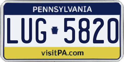 PA license plate LUG5820