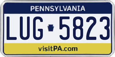 PA license plate LUG5823