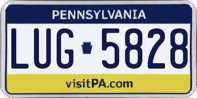 PA license plate LUG5828