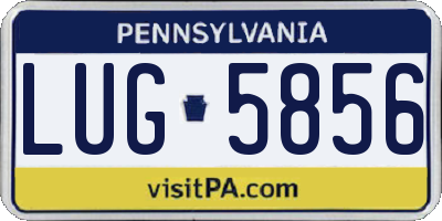 PA license plate LUG5856