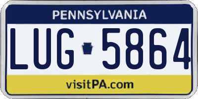 PA license plate LUG5864