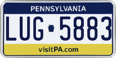 PA license plate LUG5883
