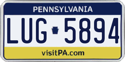 PA license plate LUG5894