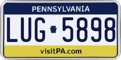 PA license plate LUG5898