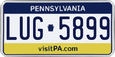 PA license plate LUG5899