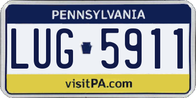 PA license plate LUG5911