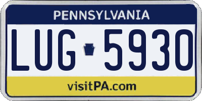PA license plate LUG5930