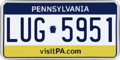 PA license plate LUG5951