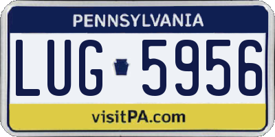 PA license plate LUG5956