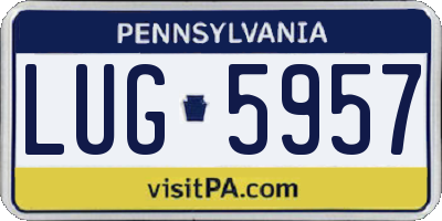 PA license plate LUG5957