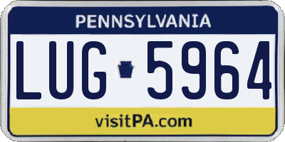 PA license plate LUG5964