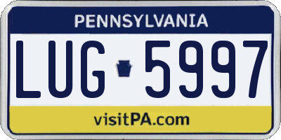 PA license plate LUG5997