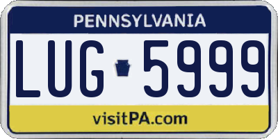 PA license plate LUG5999