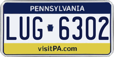 PA license plate LUG6302