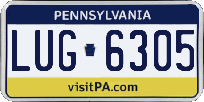 PA license plate LUG6305