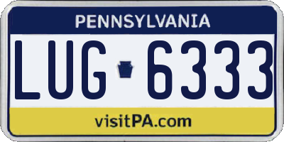 PA license plate LUG6333