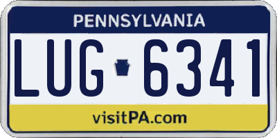 PA license plate LUG6341